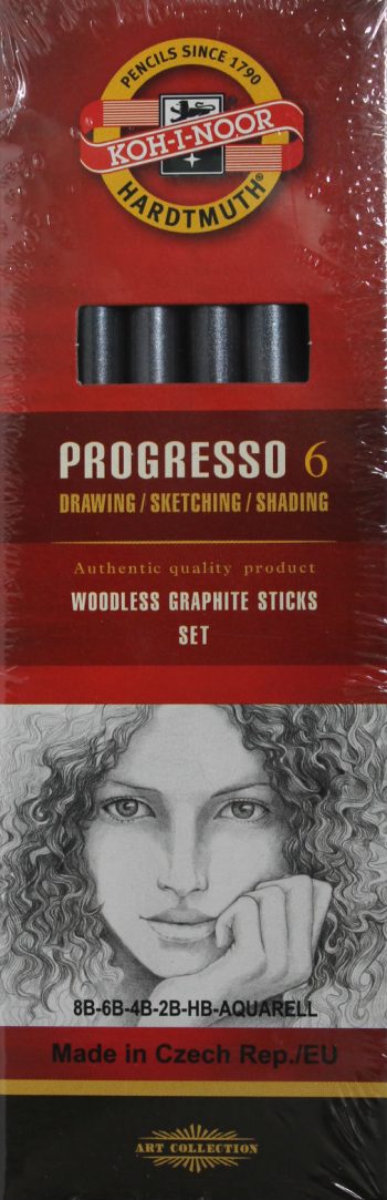 Koh-I-Noor 6 Progresso Woodless Assorted Graphite Pencils