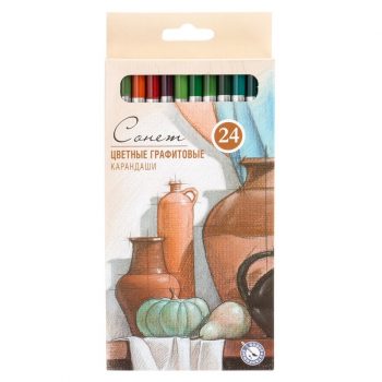 coloured graphite pencils