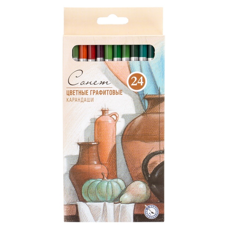 coloured graphite pencils