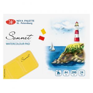 Watercolour Pads, Sonnet - Medium Grain A4 Spiral