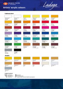 Ladoga Acrylic Colour Chart