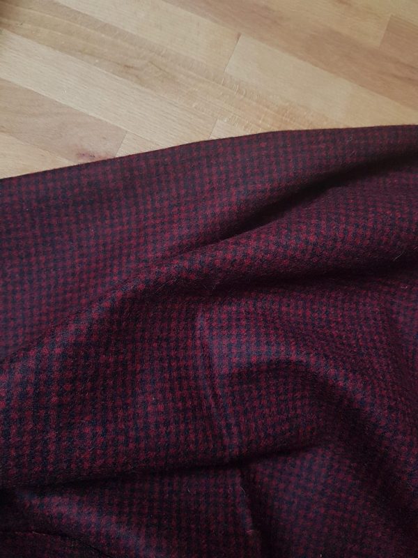 Irish Wool - Black & Red Houndstooth - Image 3