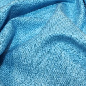 Linen Texture - Aqua. Remnant only - 41cm