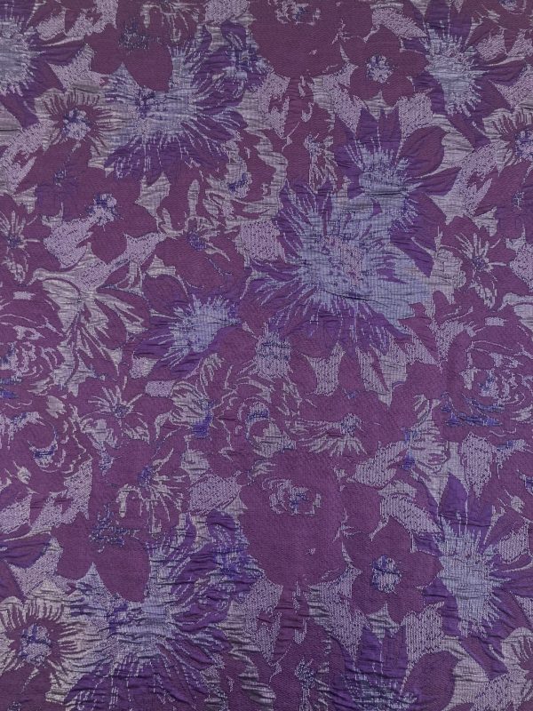 Metallic Jaquard Coating - Purple - Image 3