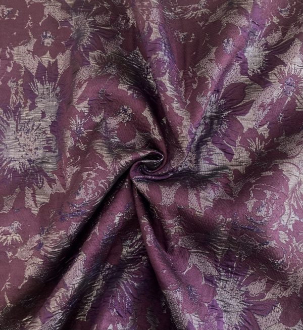 Metallic Jaquard Coating - Purple