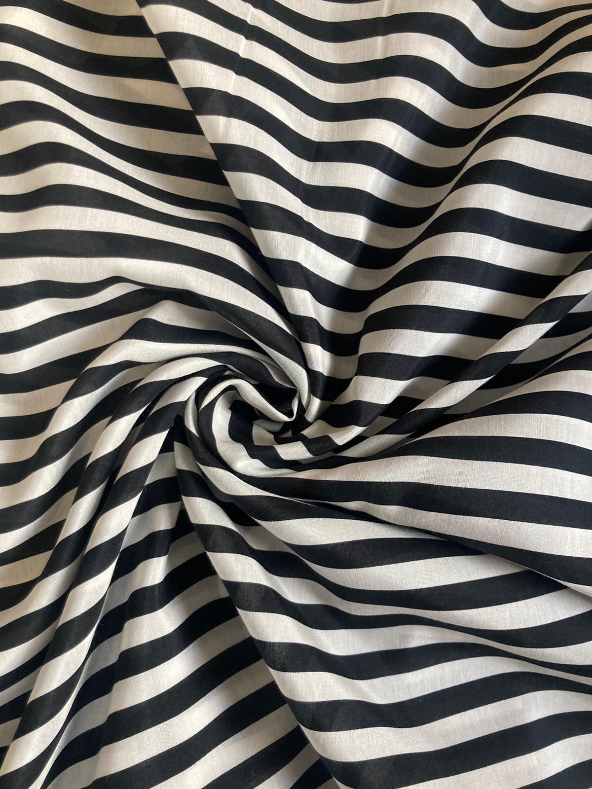 Silk Cotton Lawn Stripe 8mm