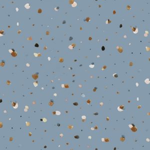 Cotton Jersey - Splash Dots Blue Shadow