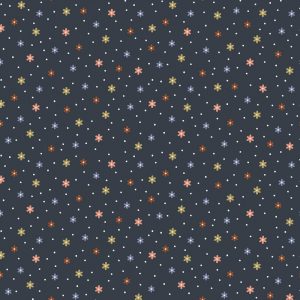 Organic Cotton Jersey - Ditsy Flower Navy