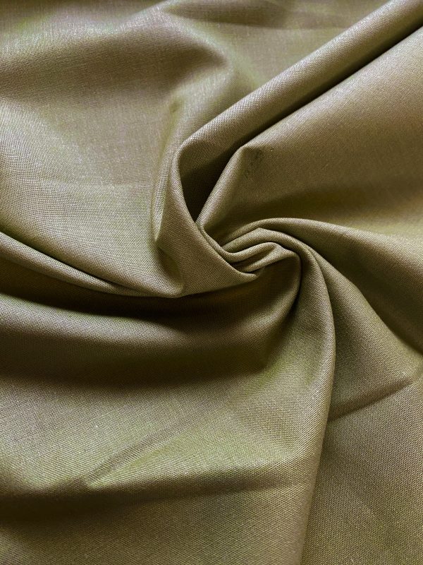 Organic Plain Cotton - Light Olive
