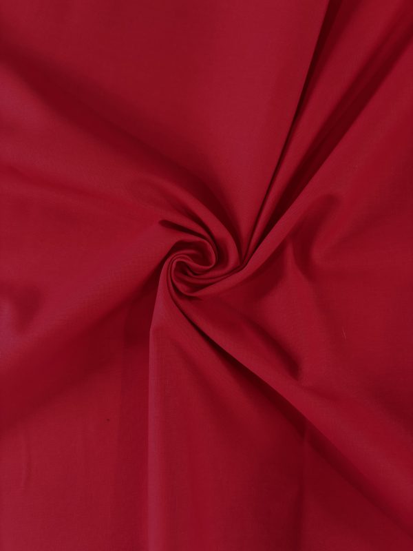 Organic Plain Cotton - Cherry Red