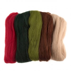 Wool Roving - Christmas