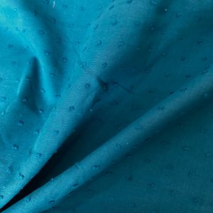 Alternative view of Cotton Dobby - Petrol Blue. Remnant 1m