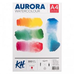 Aurora HP watercolor pad, A4, 300 g, 12 sheets Hot Pressed