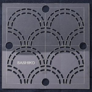 Alternative view of Sashiko - Template 4in - Seigaiha (Waves)