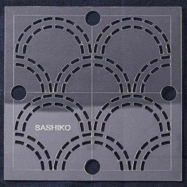 Sashiko - Template 4in - Seigaiha (Waves) - Image 2