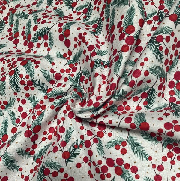 Festive Berries Fabric - The Craft Cotton Company