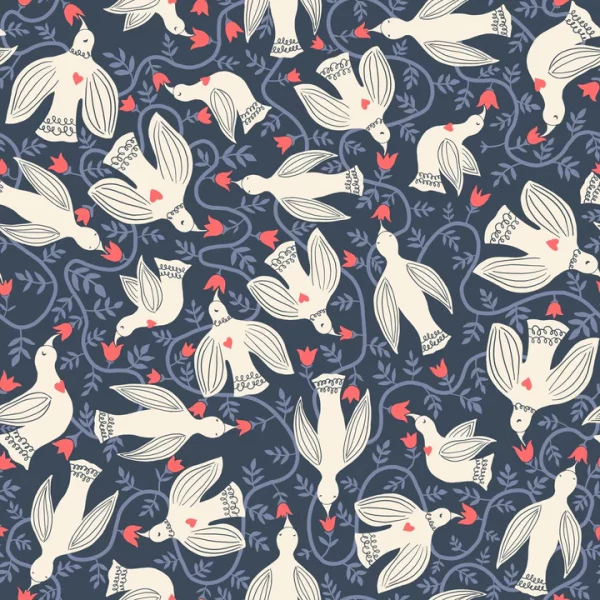 Endpaper - Ruby Star Society - Hummingbirds Canvas - Smoke