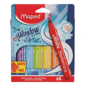 Maped Pack 6 Window Markers - Ideal Markers for Window and Glass Art