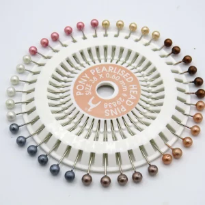 40 Pearlised Headed Pins, 38 x 0,6 mm