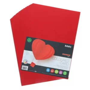 A4 160gsm Card 50 Sheets (Red)