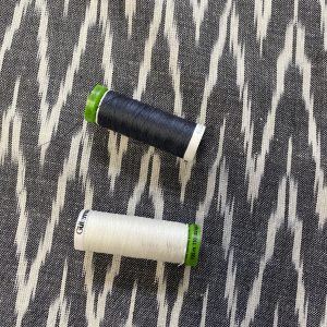 Alternative view of Cotton Ikat -Grey