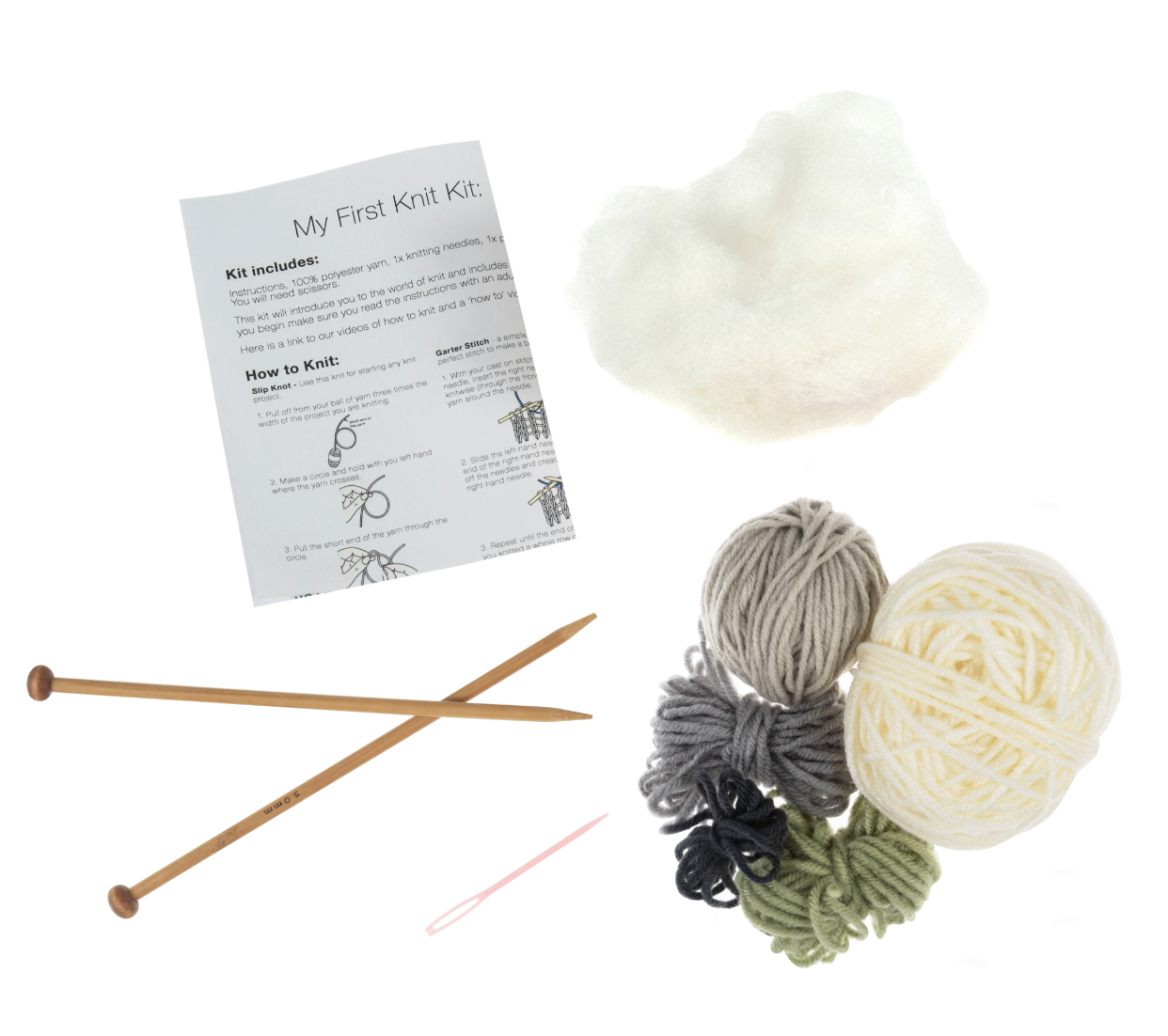 Knitting Kit - My First - Polar Bear - Image 3