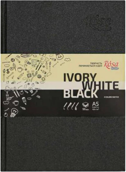 Rosa Studio - Ivory White Black A5 Sketch