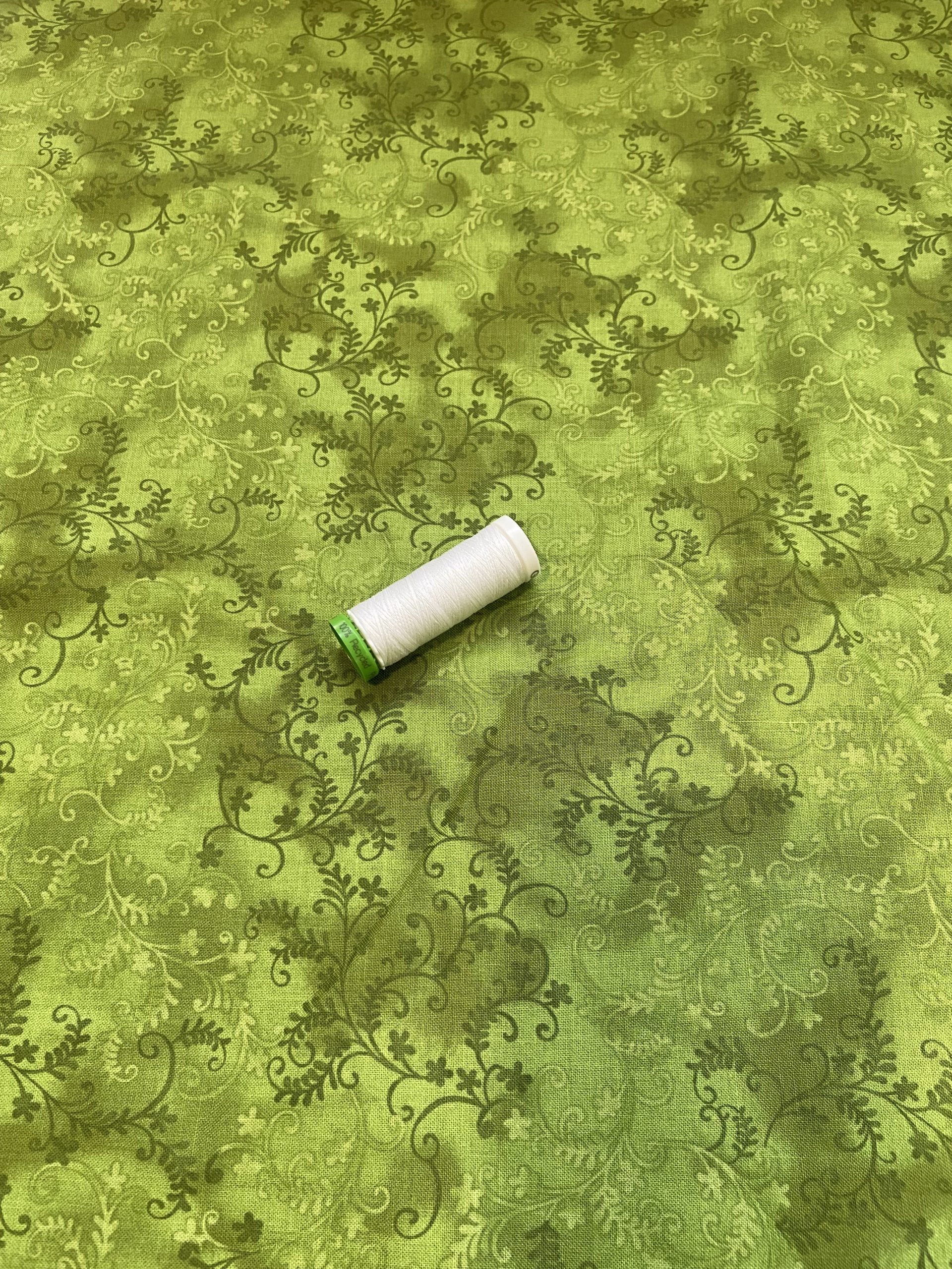 100% Cotton - mystic vine chartreuse