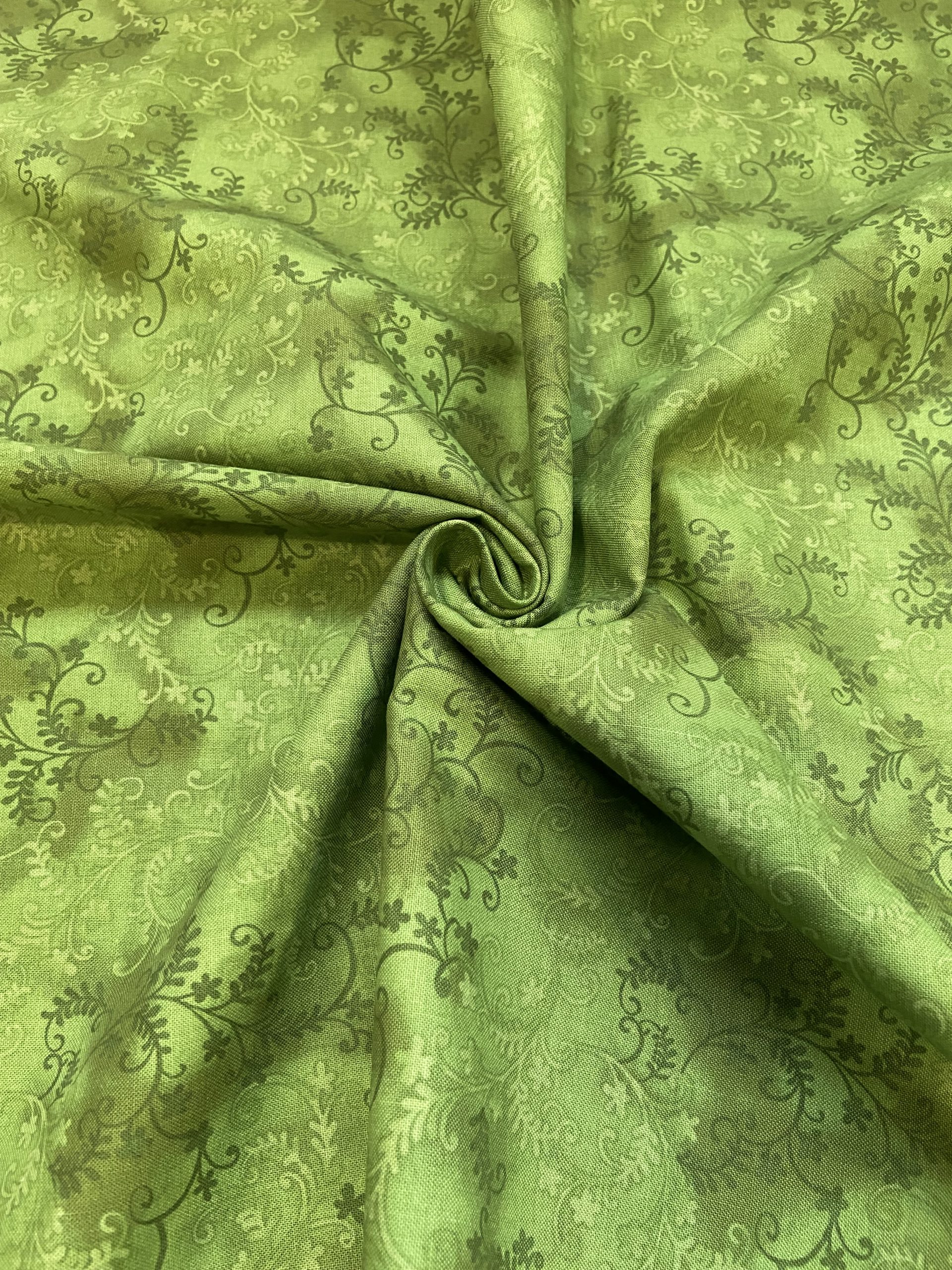 100% Cotton - mystic vine chartreuse - Image 2