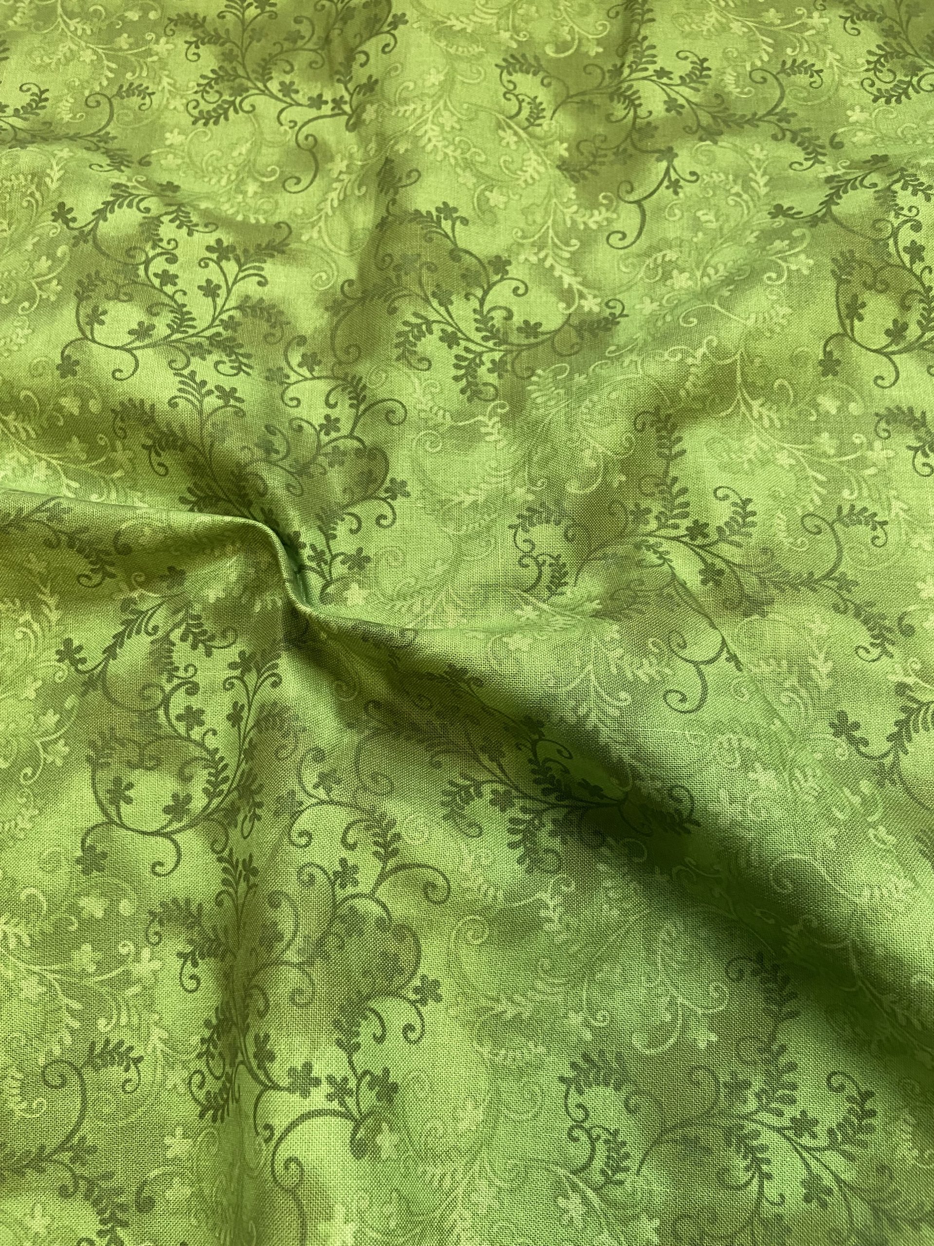 100% Cotton - mystic vine chartreuse - Image 3