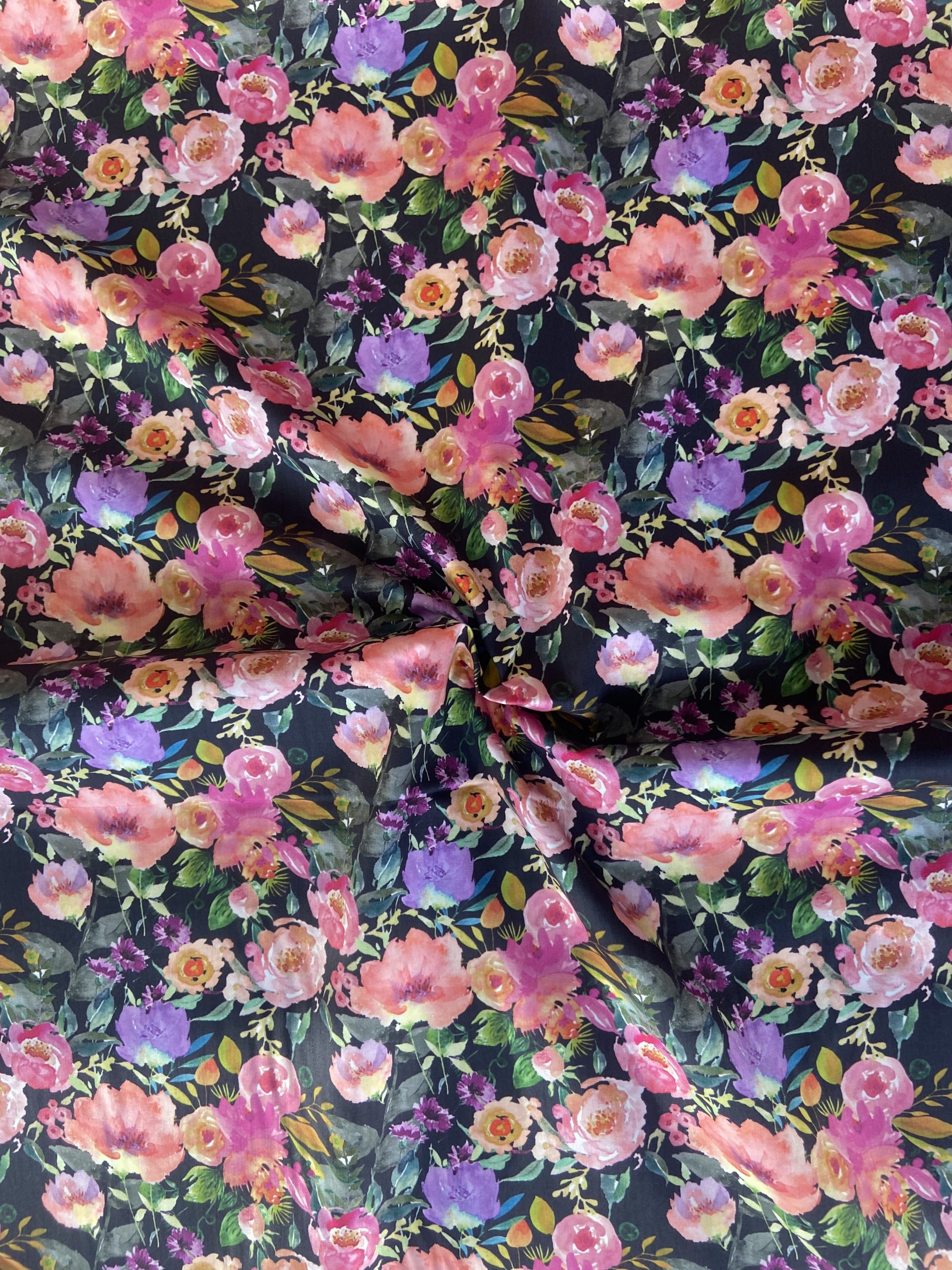 Extra Fine Cotton Poplin - multicoloured floral - Image 2