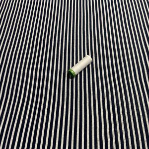Cotton Gauze - Navy stripe