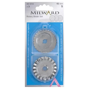 Rotary Blade Assortment: 45mm Diameter: 3 Pieces - Milward