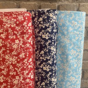 100% Cotton - red floral