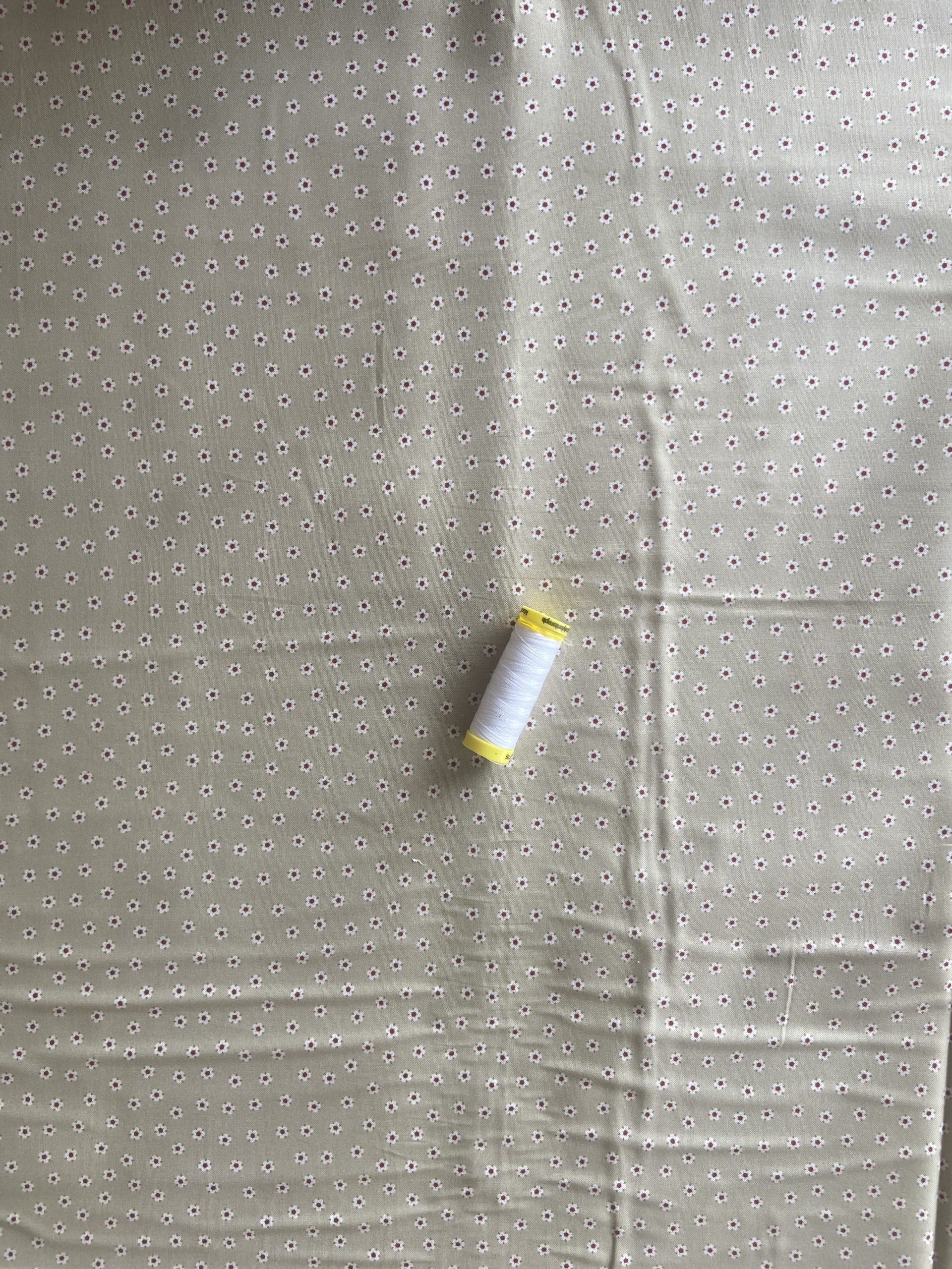 White flowers on Beige - Irene and Lewis