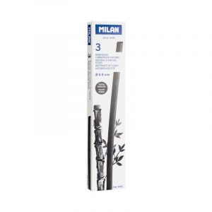 Milan Charcoal sticks 6-8mm Pack of 3 Sticks