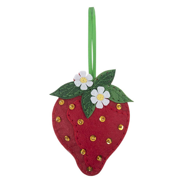Strawberry | Make Your Own Felt Decorations | Trimits - Image 2