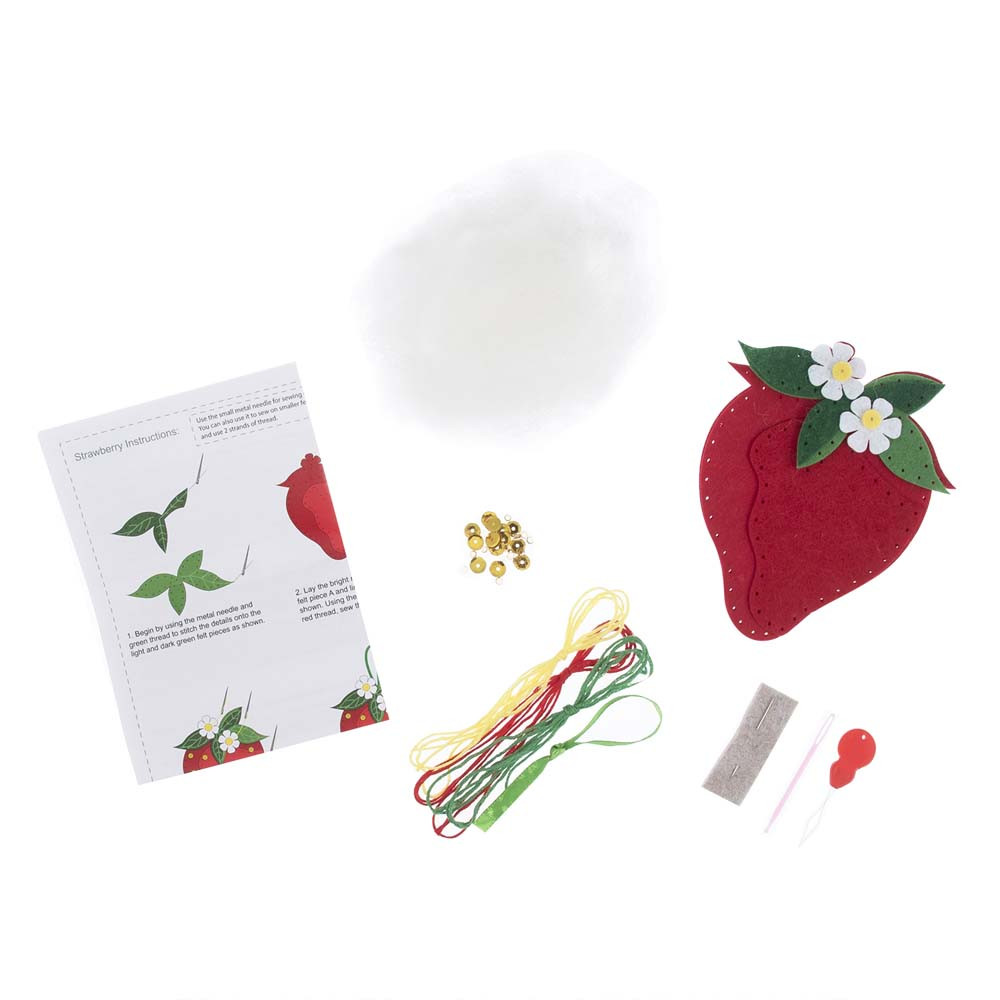 Strawberry | Make Your Own Felt Decorations | Trimits - Image 3