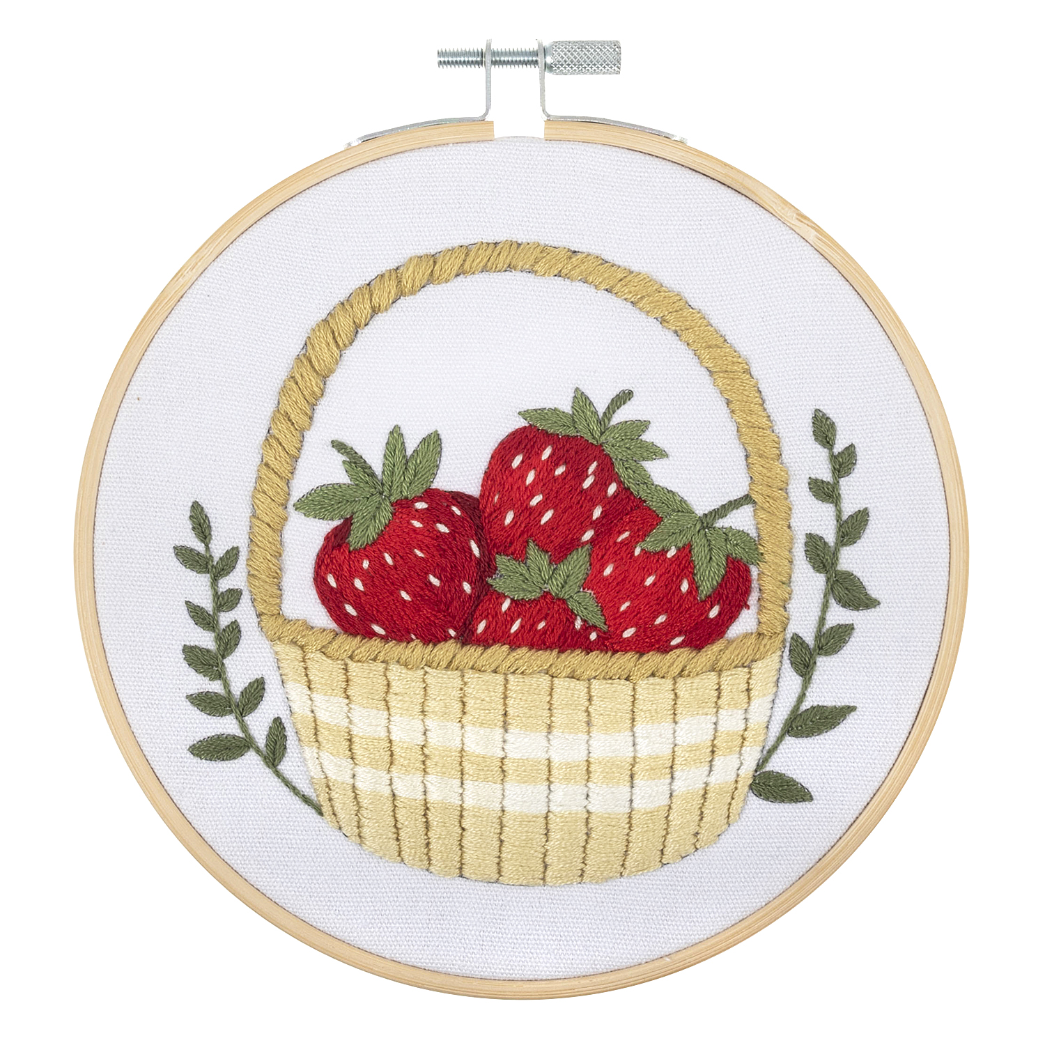 Embroidery Kit with Hoop: Strawberries By Trimits - Image 2