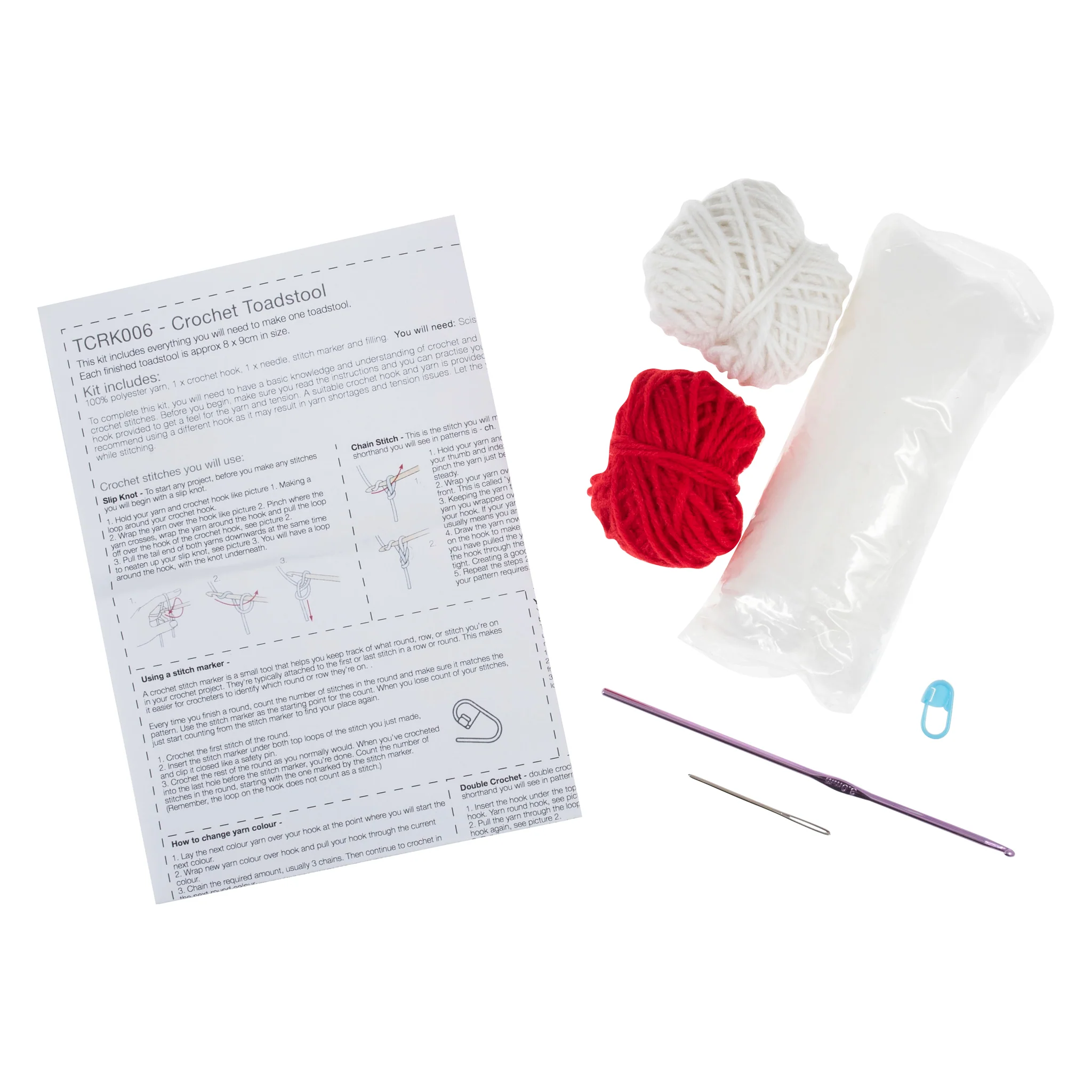 Toadstool Mushroom Crochet Kit - Image 2