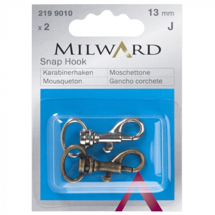 Milward Snap Hook | Silver & Bronze - 13mm (2 Pieces)