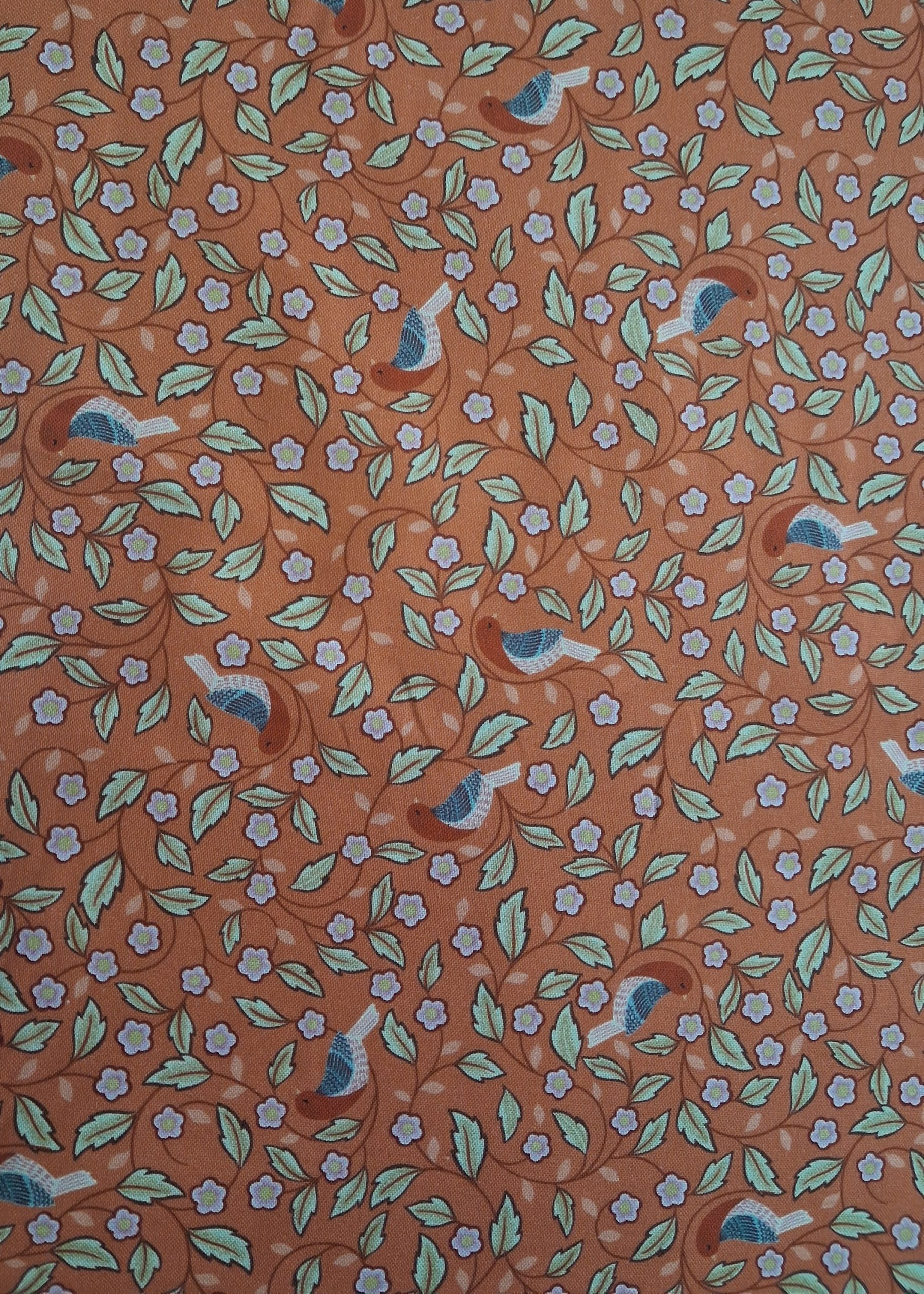 Isabella - Arts & Crafts Birds Soft Terracotta - Irene and Lewis - Image 2