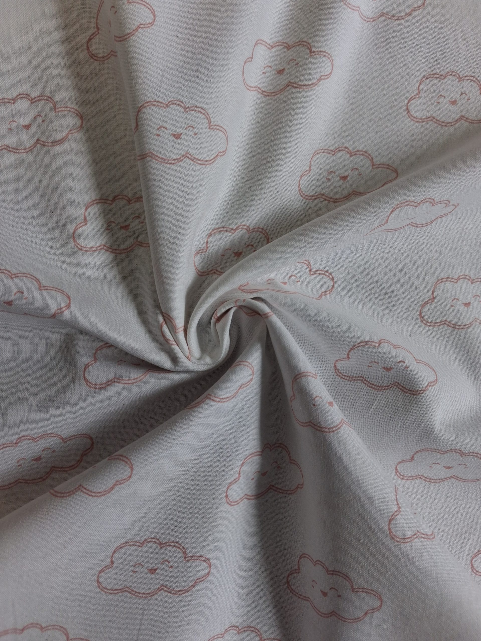 The Sky Above - Blush / Pink - Cute Clouds - The Craft Cotton Company