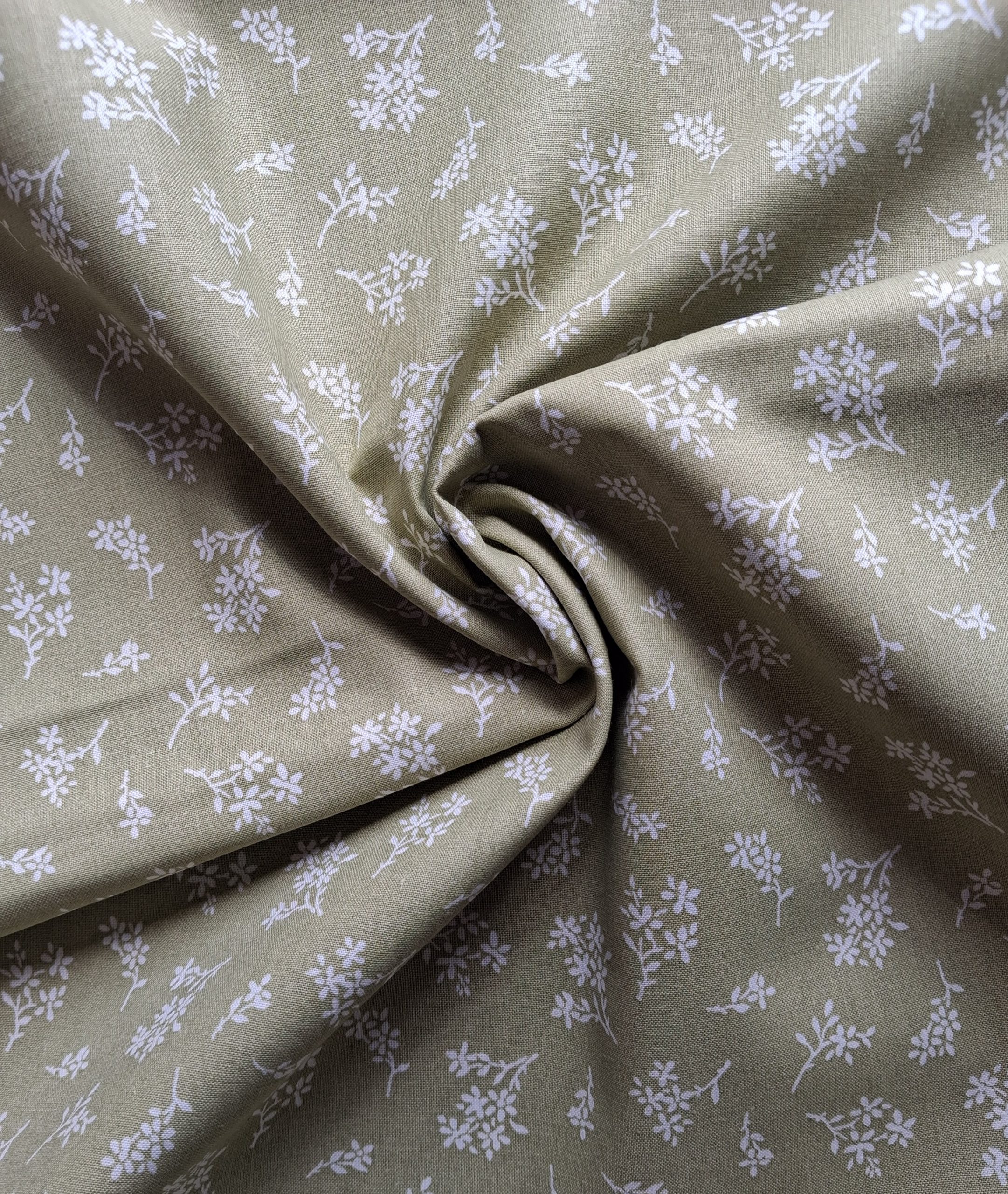 100% Cotton - Ditsy Bouquet Sage - Image 3