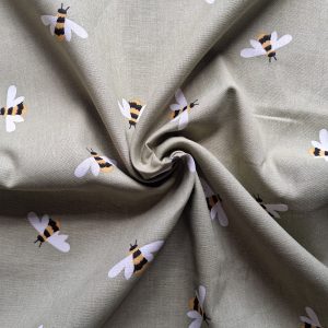 100% Cotton - Bees on Sage