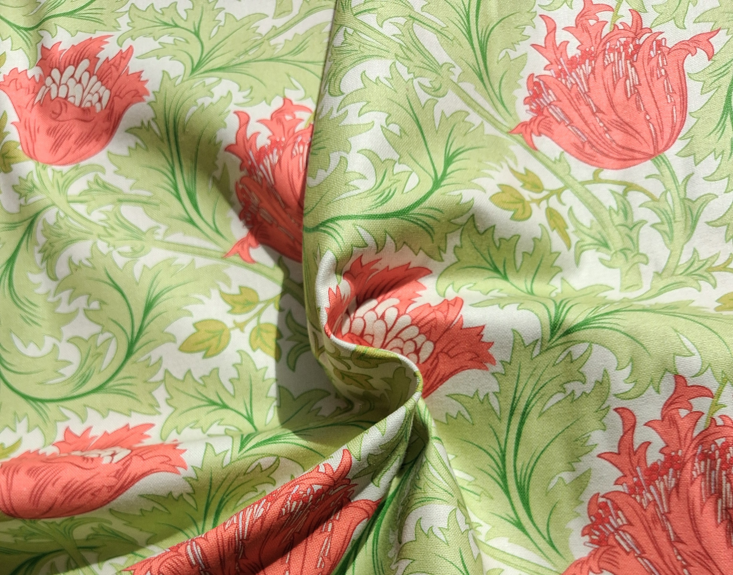 William Morris Inspired - Fabric Freedom - Red Poppy - Image 2