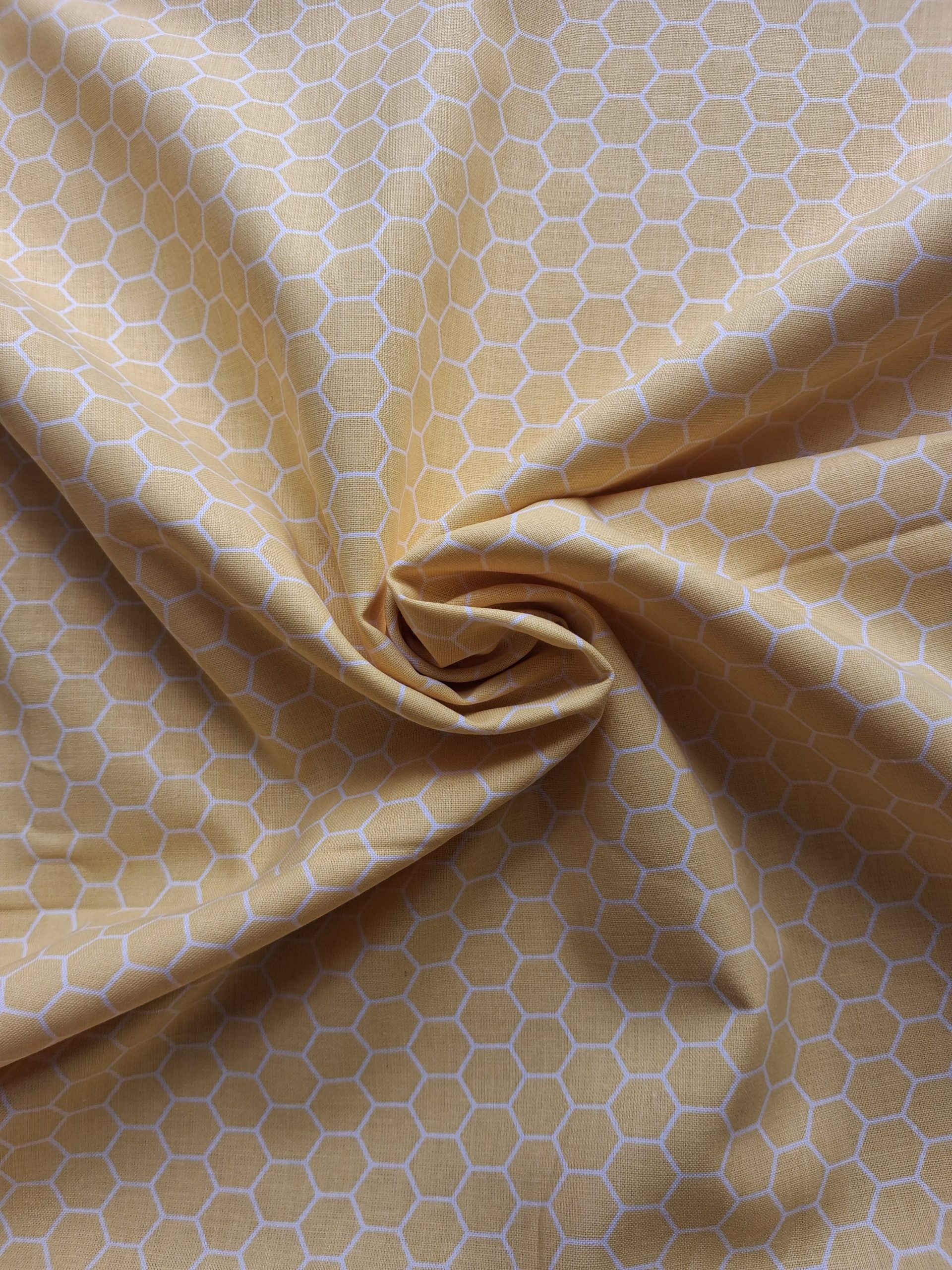 100% Cotton - Honeycomb Yellow