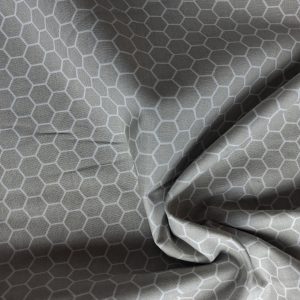 Alternative view of 100% Cotton - Honeycomb White on Grey / Gray