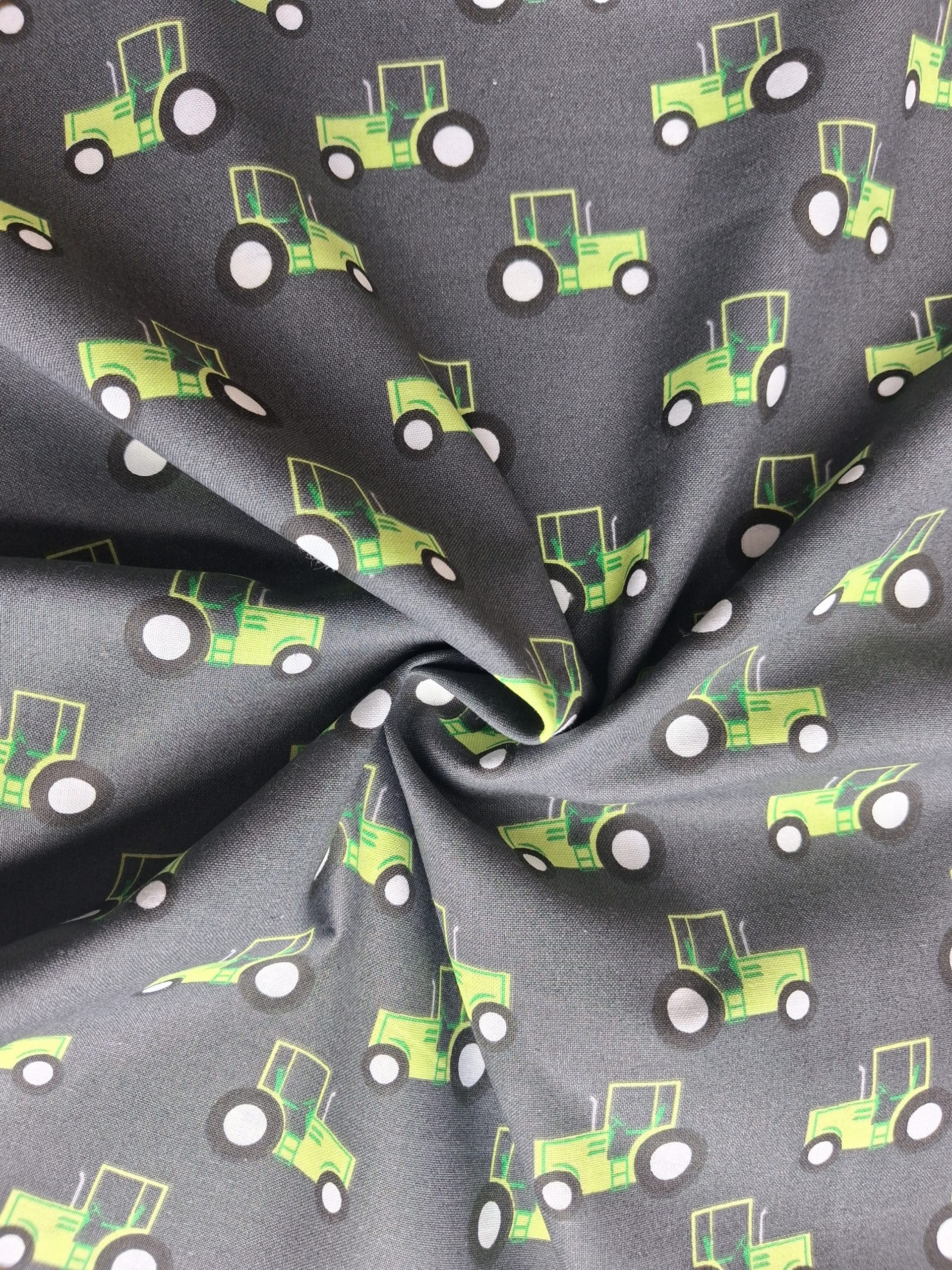 100% Cotton - Green Tractors