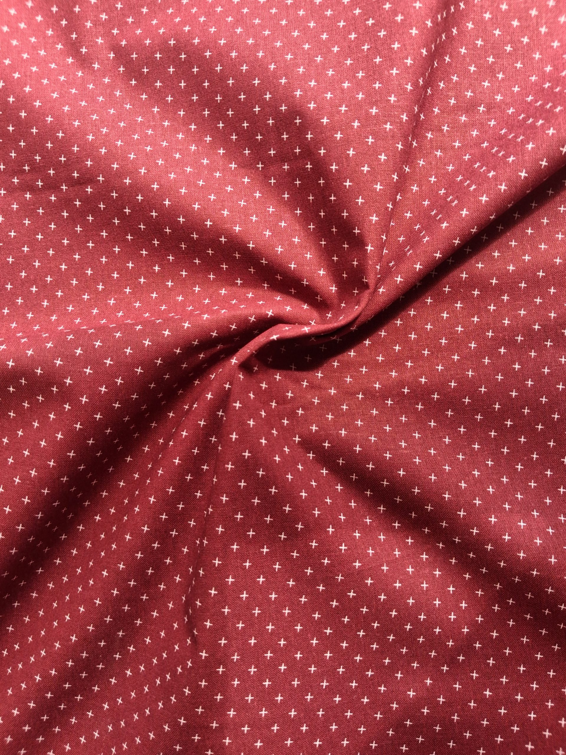 100% Cotton - Colour X Geo Burgundy - Image 2